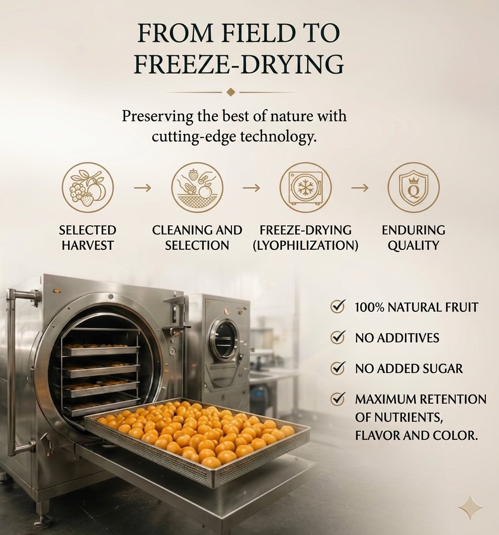 Freeze-drying process infographic